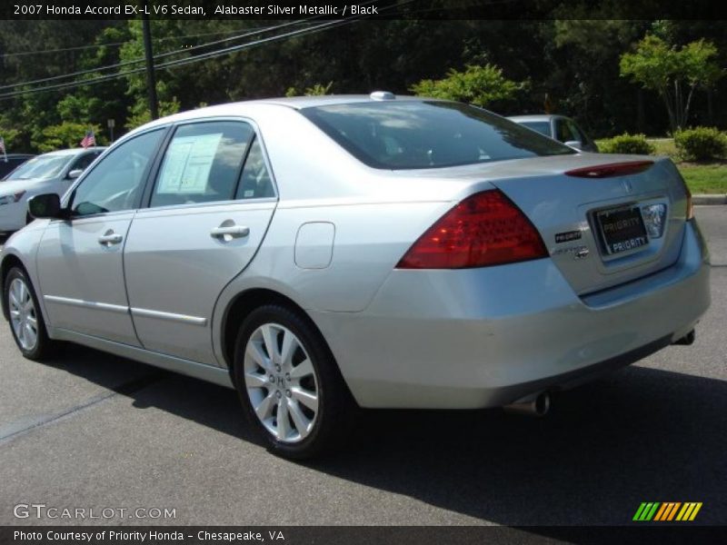 Alabaster Silver Metallic / Black 2007 Honda Accord EX-L V6 Sedan