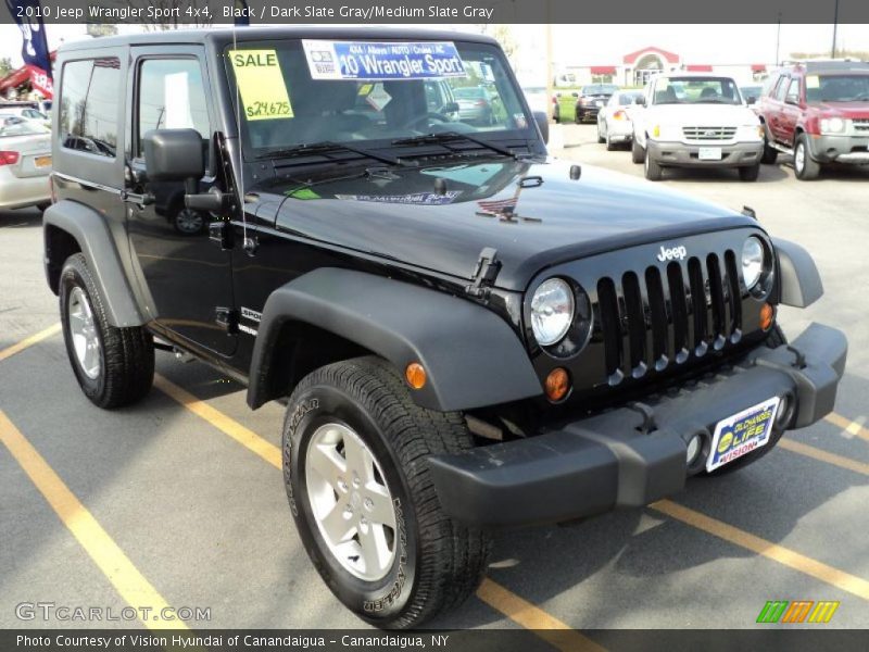 Black / Dark Slate Gray/Medium Slate Gray 2010 Jeep Wrangler Sport 4x4