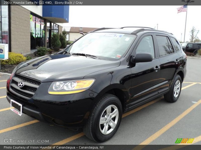 Ebony Black / Gray 2009 Hyundai Santa Fe GLS 4WD