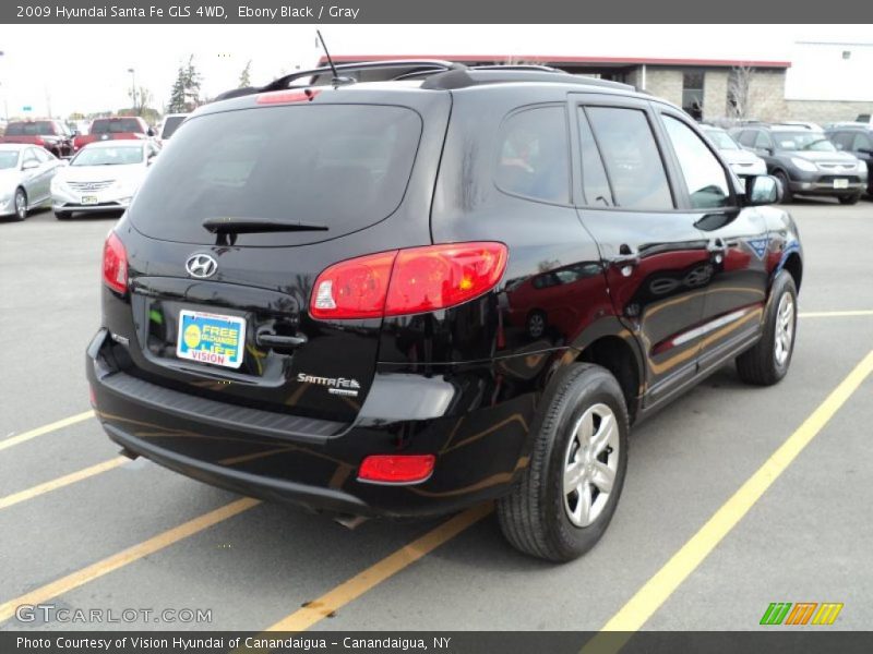Ebony Black / Gray 2009 Hyundai Santa Fe GLS 4WD