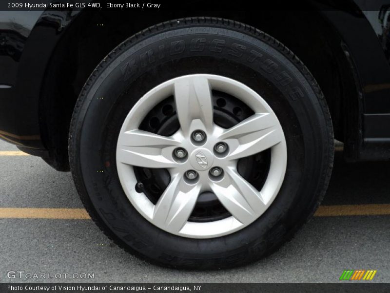 Ebony Black / Gray 2009 Hyundai Santa Fe GLS 4WD