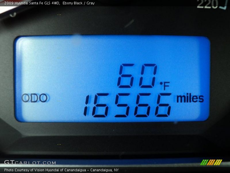 Ebony Black / Gray 2009 Hyundai Santa Fe GLS 4WD