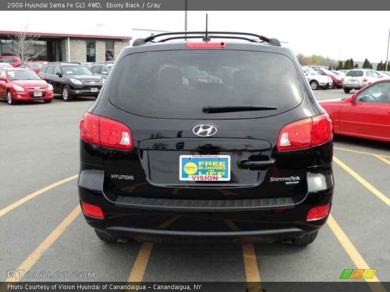 Ebony Black / Gray 2009 Hyundai Santa Fe GLS 4WD