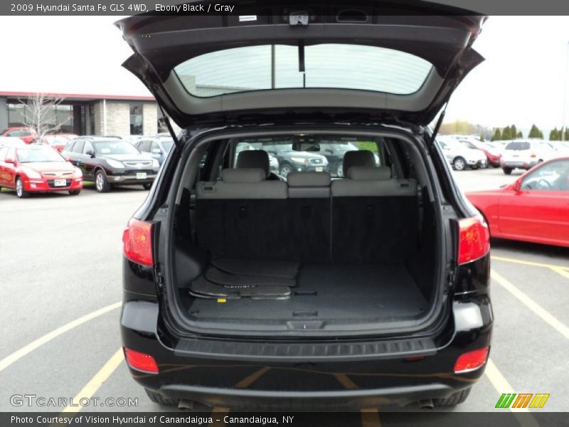 Ebony Black / Gray 2009 Hyundai Santa Fe GLS 4WD