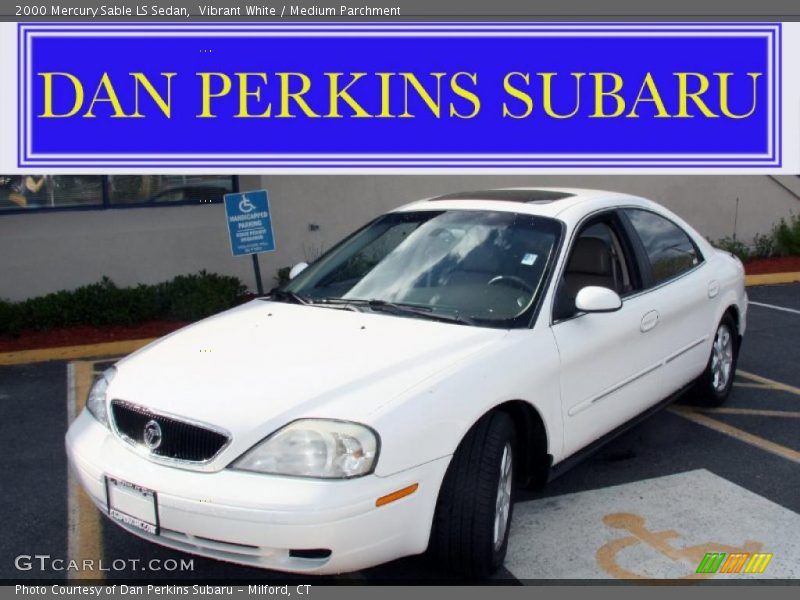 Vibrant White / Medium Parchment 2000 Mercury Sable LS Sedan