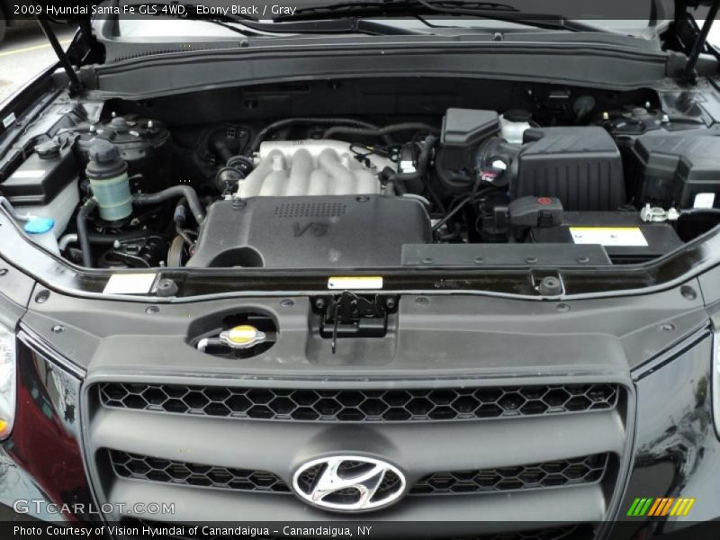 Ebony Black / Gray 2009 Hyundai Santa Fe GLS 4WD