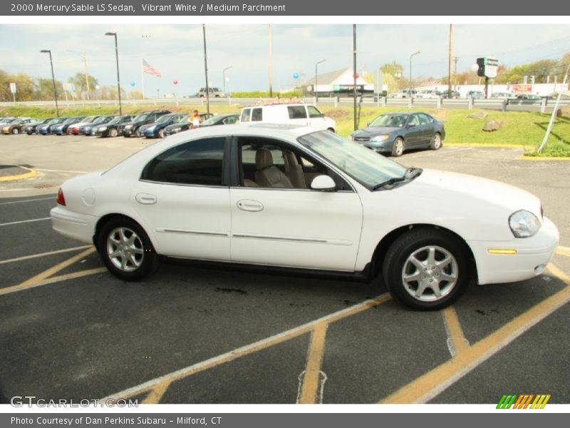 Vibrant White / Medium Parchment 2000 Mercury Sable LS Sedan