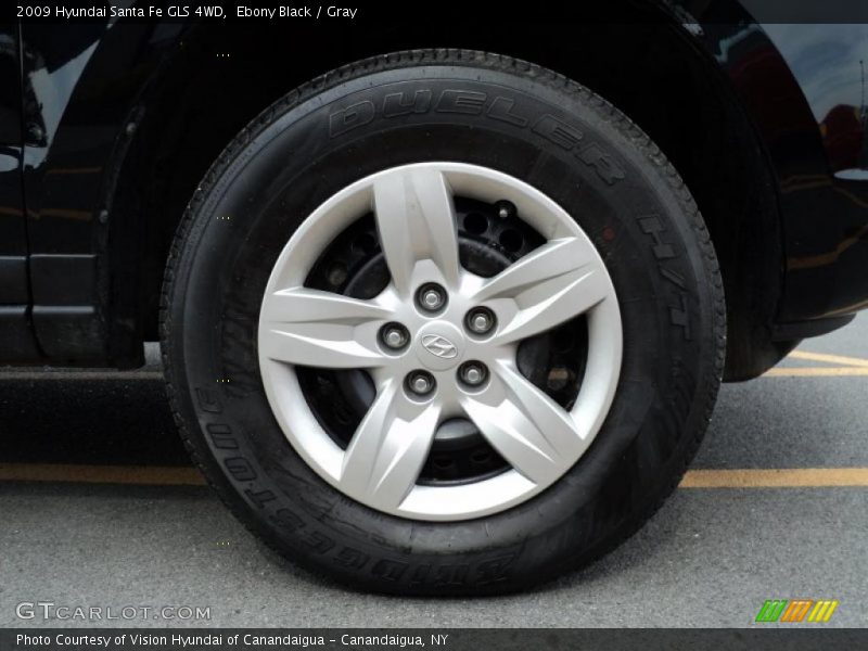 Ebony Black / Gray 2009 Hyundai Santa Fe GLS 4WD