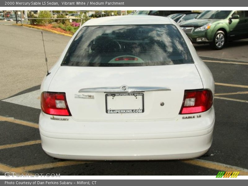 Vibrant White / Medium Parchment 2000 Mercury Sable LS Sedan