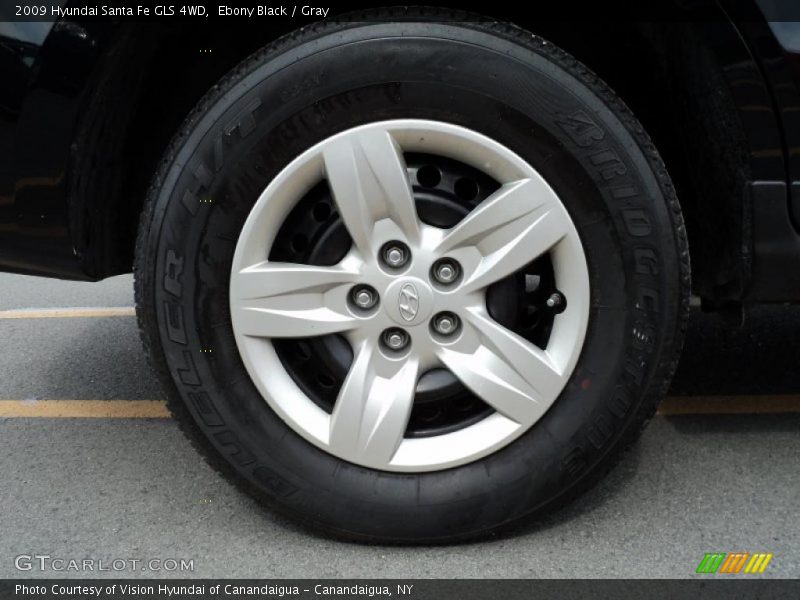 Ebony Black / Gray 2009 Hyundai Santa Fe GLS 4WD