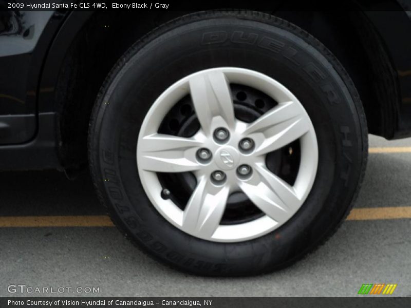 Ebony Black / Gray 2009 Hyundai Santa Fe GLS 4WD
