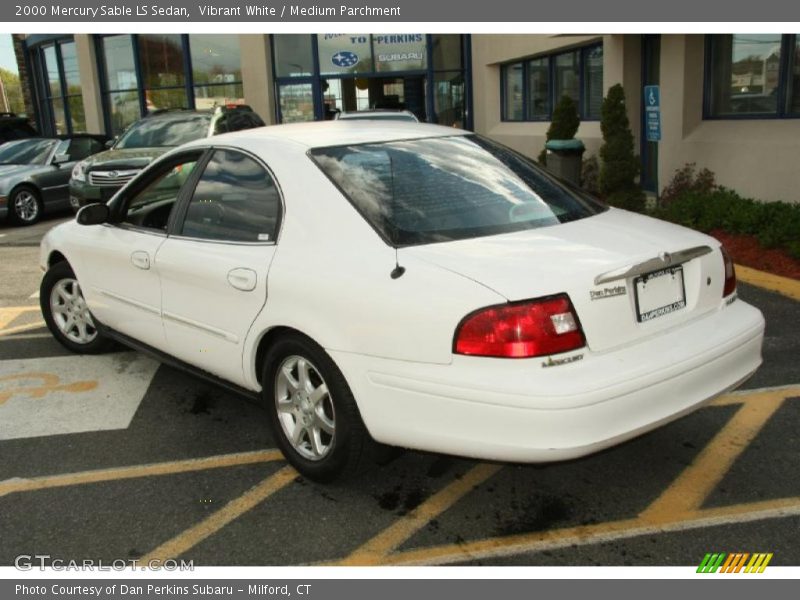 Vibrant White / Medium Parchment 2000 Mercury Sable LS Sedan