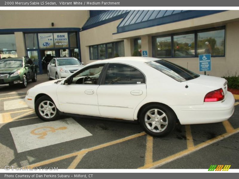 Vibrant White / Medium Parchment 2000 Mercury Sable LS Sedan