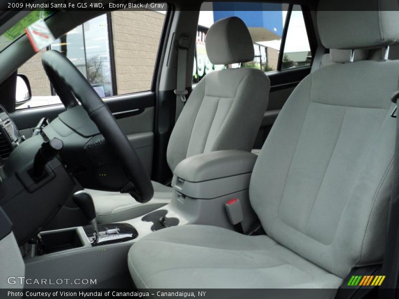Ebony Black / Gray 2009 Hyundai Santa Fe GLS 4WD
