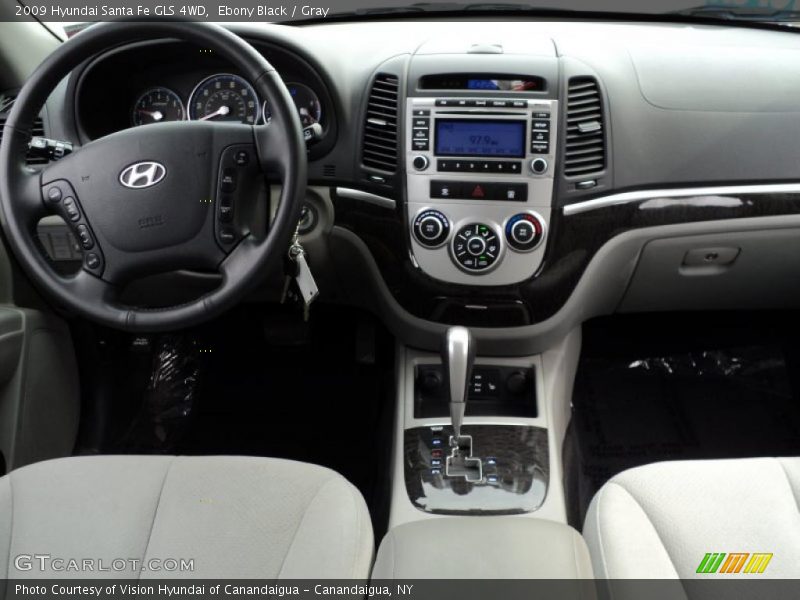 Ebony Black / Gray 2009 Hyundai Santa Fe GLS 4WD