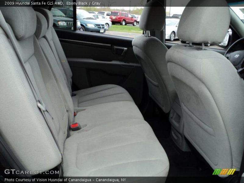 Ebony Black / Gray 2009 Hyundai Santa Fe GLS 4WD