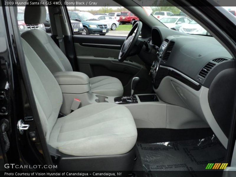 Ebony Black / Gray 2009 Hyundai Santa Fe GLS 4WD