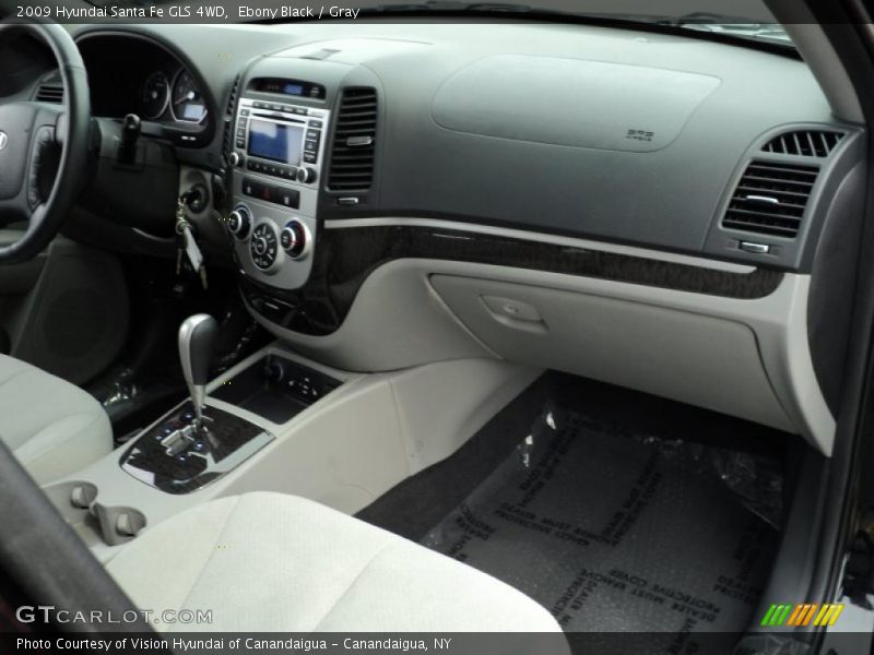 Ebony Black / Gray 2009 Hyundai Santa Fe GLS 4WD