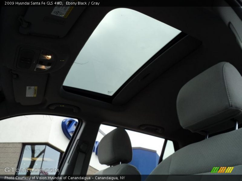 Ebony Black / Gray 2009 Hyundai Santa Fe GLS 4WD