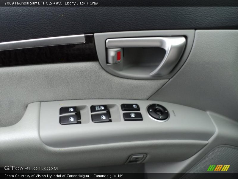 Ebony Black / Gray 2009 Hyundai Santa Fe GLS 4WD