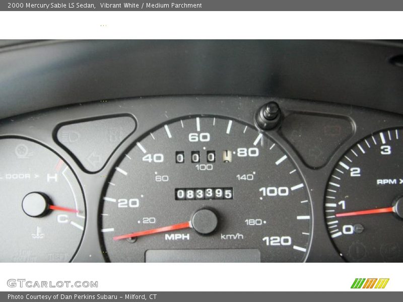 Vibrant White / Medium Parchment 2000 Mercury Sable LS Sedan