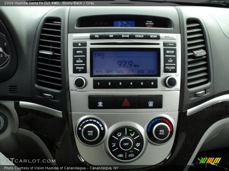 Ebony Black / Gray 2009 Hyundai Santa Fe GLS 4WD