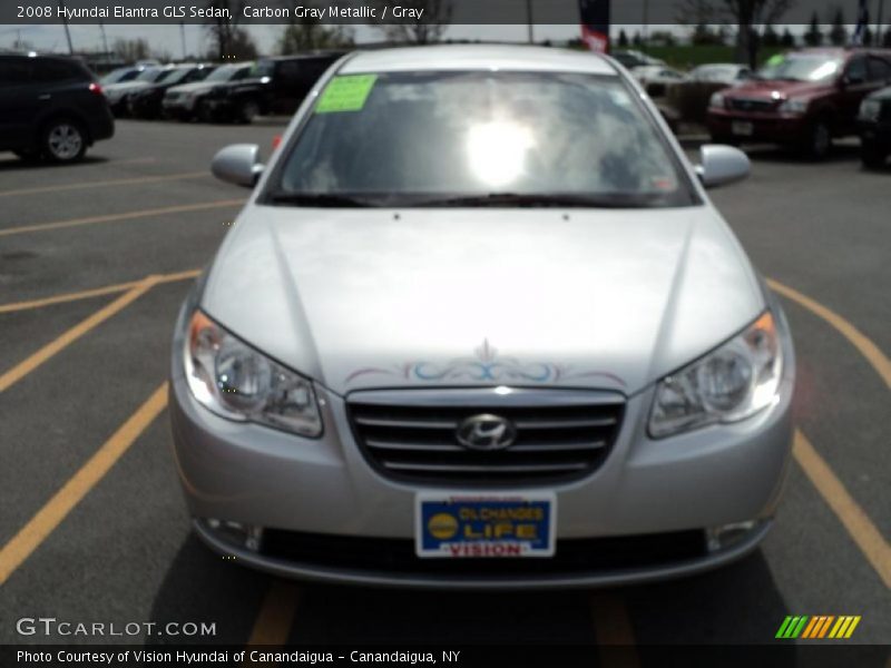 Carbon Gray Metallic / Gray 2008 Hyundai Elantra GLS Sedan