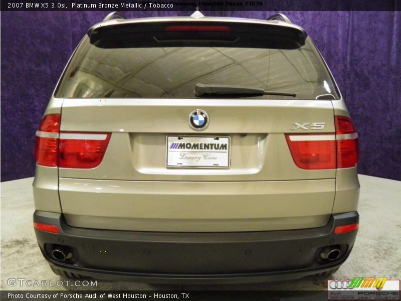 Platinum Bronze Metallic / Tobacco 2007 BMW X5 3.0si
