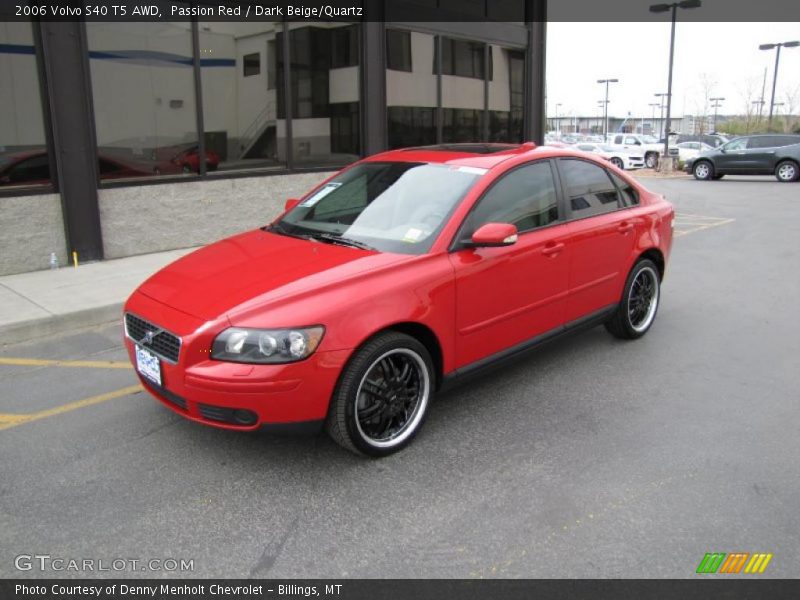 Passion Red / Dark Beige/Quartz 2006 Volvo S40 T5 AWD