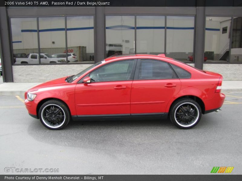 Passion Red / Dark Beige/Quartz 2006 Volvo S40 T5 AWD