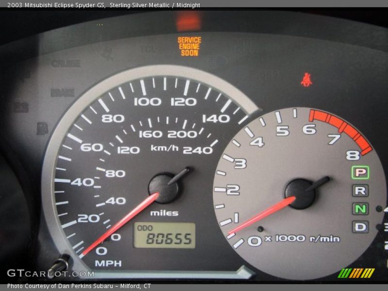 Sterling Silver Metallic / Midnight 2003 Mitsubishi Eclipse Spyder GS