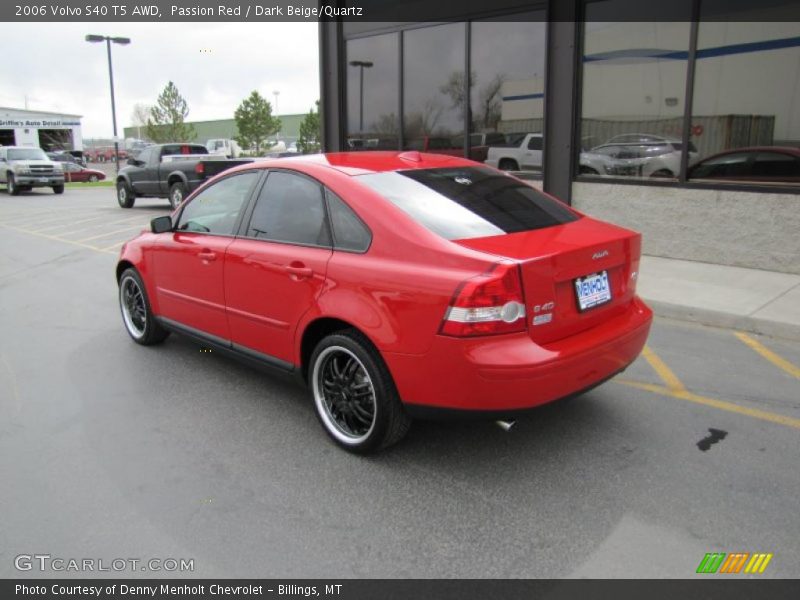 Passion Red / Dark Beige/Quartz 2006 Volvo S40 T5 AWD