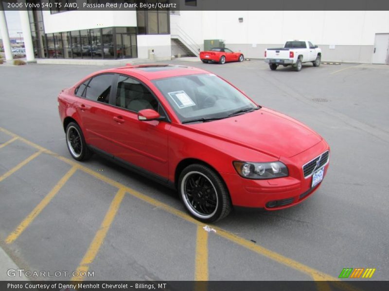 Passion Red / Dark Beige/Quartz 2006 Volvo S40 T5 AWD