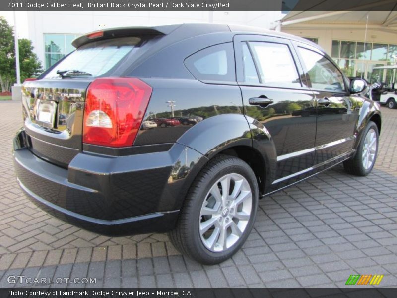 Brilliant Black Crystal Pearl / Dark Slate Gray/Red 2011 Dodge Caliber Heat