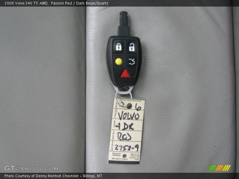 Passion Red / Dark Beige/Quartz 2006 Volvo S40 T5 AWD