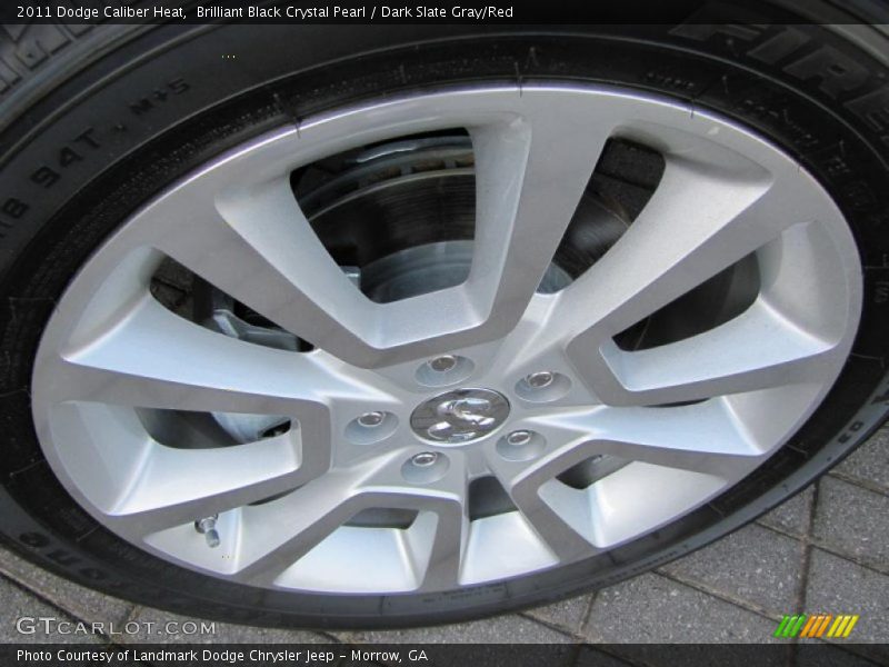 Brilliant Black Crystal Pearl / Dark Slate Gray/Red 2011 Dodge Caliber Heat