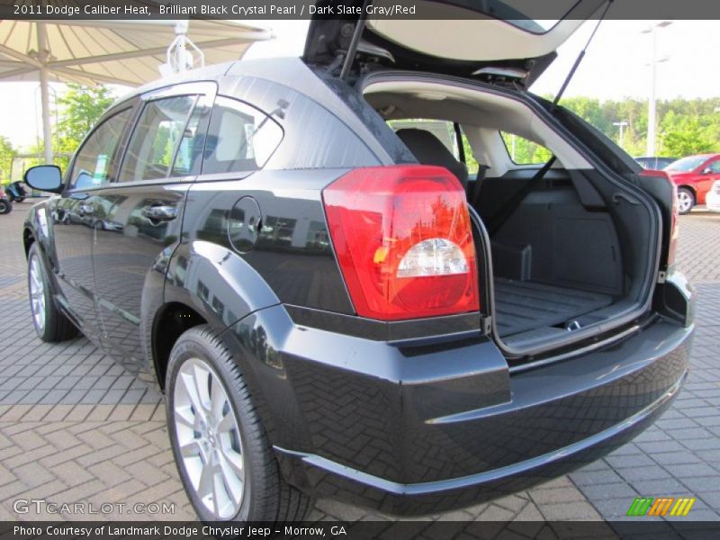 Brilliant Black Crystal Pearl / Dark Slate Gray/Red 2011 Dodge Caliber Heat