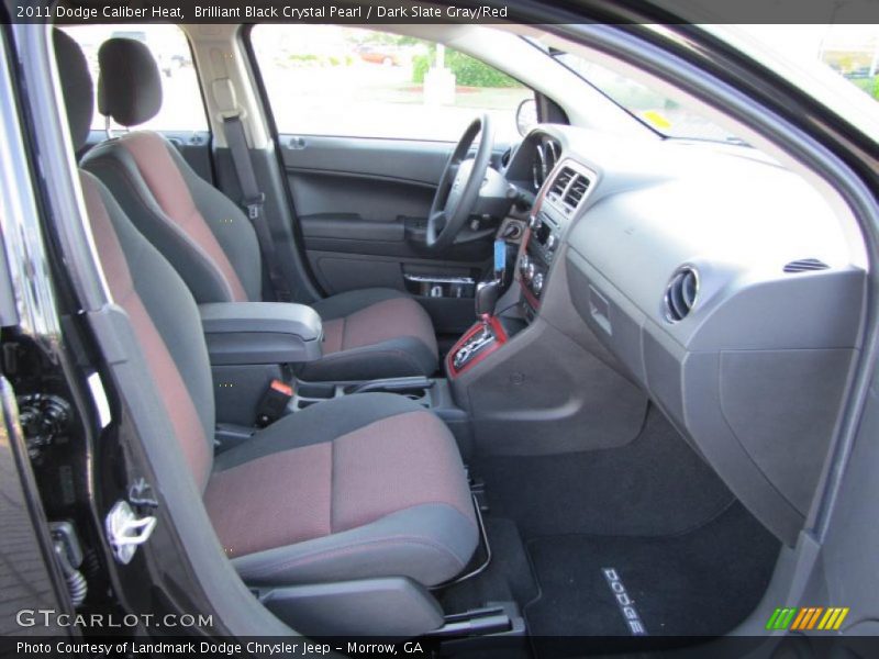 Brilliant Black Crystal Pearl / Dark Slate Gray/Red 2011 Dodge Caliber Heat