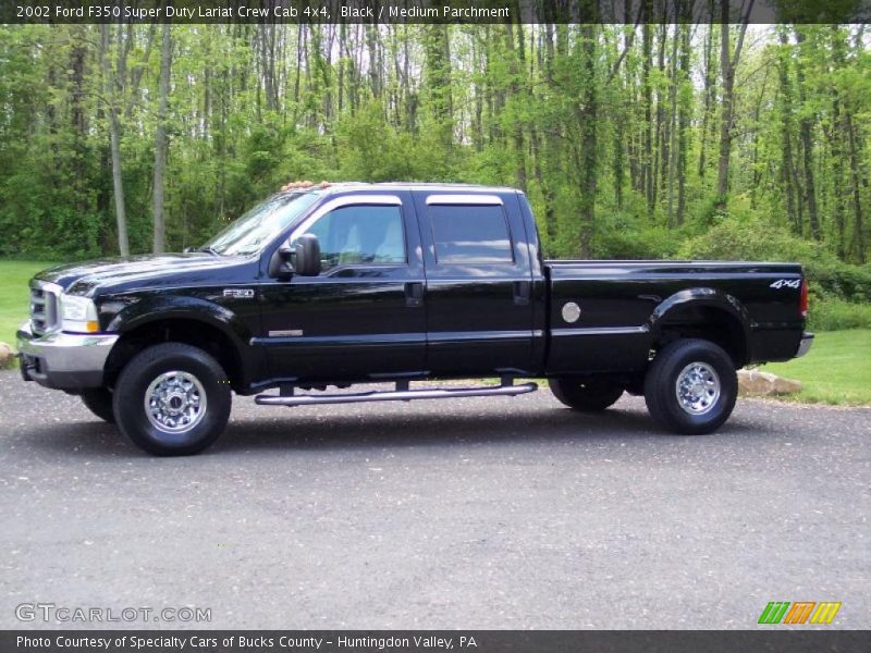 Black / Medium Parchment 2002 Ford F350 Super Duty Lariat Crew Cab 4x4