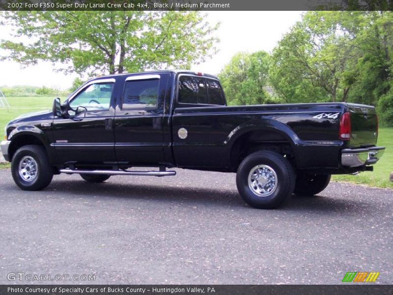 Black / Medium Parchment 2002 Ford F350 Super Duty Lariat Crew Cab 4x4