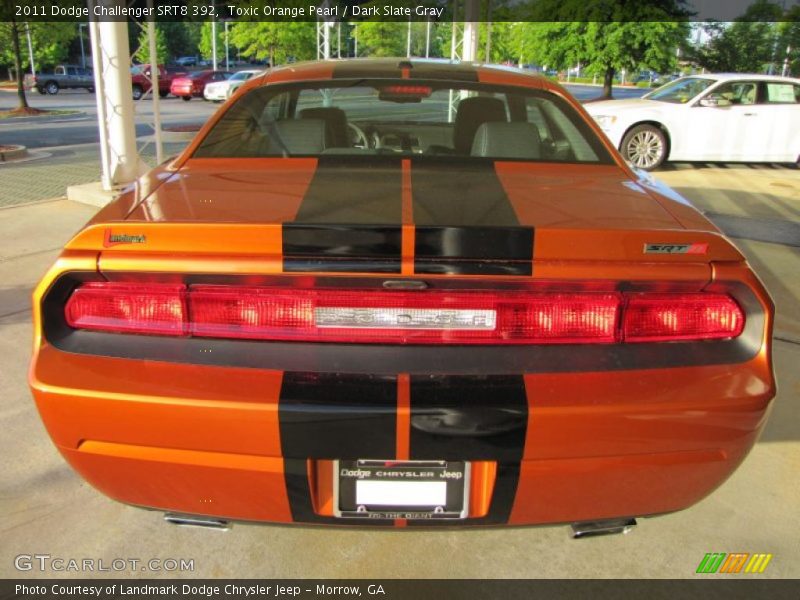 Toxic Orange Pearl / Dark Slate Gray 2011 Dodge Challenger SRT8 392