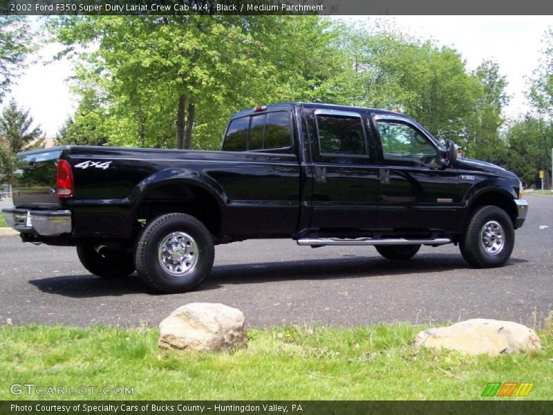Black / Medium Parchment 2002 Ford F350 Super Duty Lariat Crew Cab 4x4