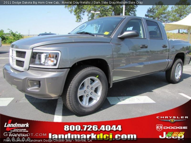 Mineral Gray Metallic / Dark Slate Gray/Medium Slate Gray 2011 Dodge Dakota Big Horn Crew Cab