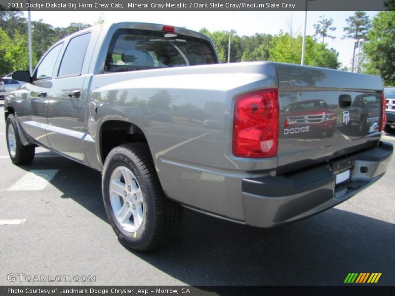 Mineral Gray Metallic / Dark Slate Gray/Medium Slate Gray 2011 Dodge Dakota Big Horn Crew Cab