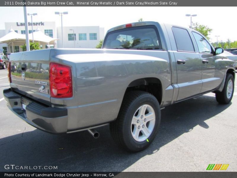 Mineral Gray Metallic / Dark Slate Gray/Medium Slate Gray 2011 Dodge Dakota Big Horn Crew Cab