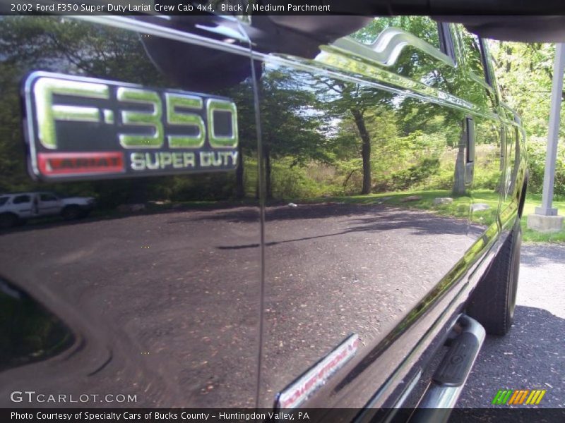 Black / Medium Parchment 2002 Ford F350 Super Duty Lariat Crew Cab 4x4