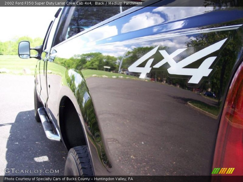Black / Medium Parchment 2002 Ford F350 Super Duty Lariat Crew Cab 4x4