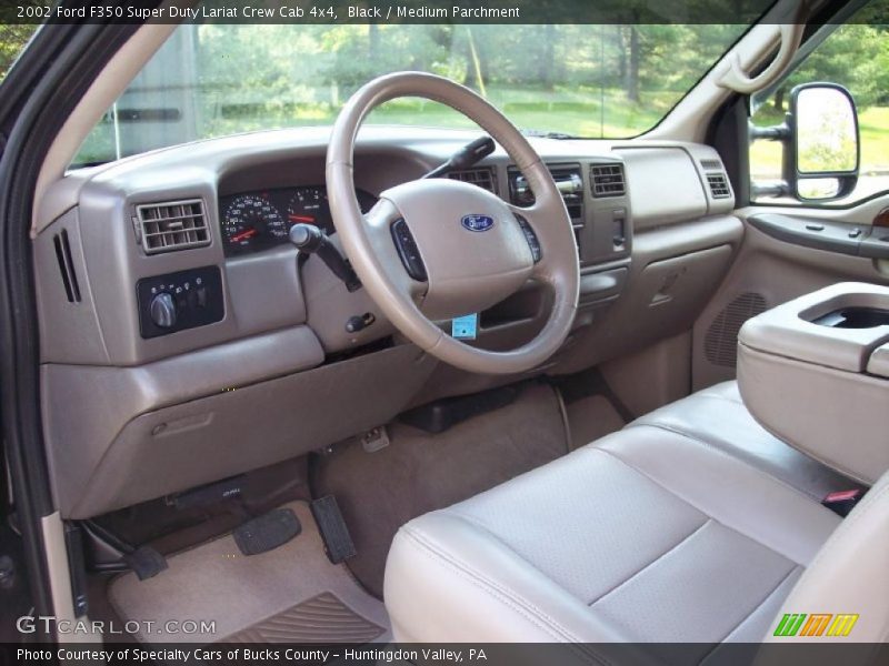 Black / Medium Parchment 2002 Ford F350 Super Duty Lariat Crew Cab 4x4