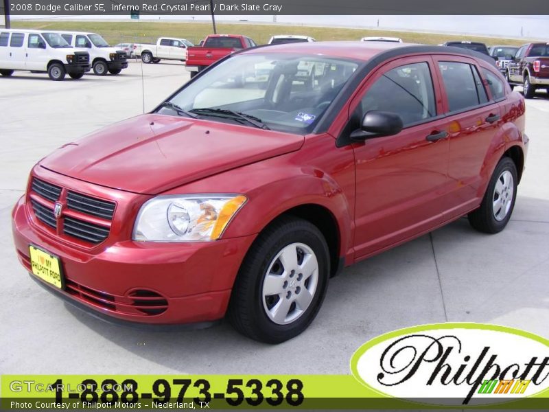 Inferno Red Crystal Pearl / Dark Slate Gray 2008 Dodge Caliber SE