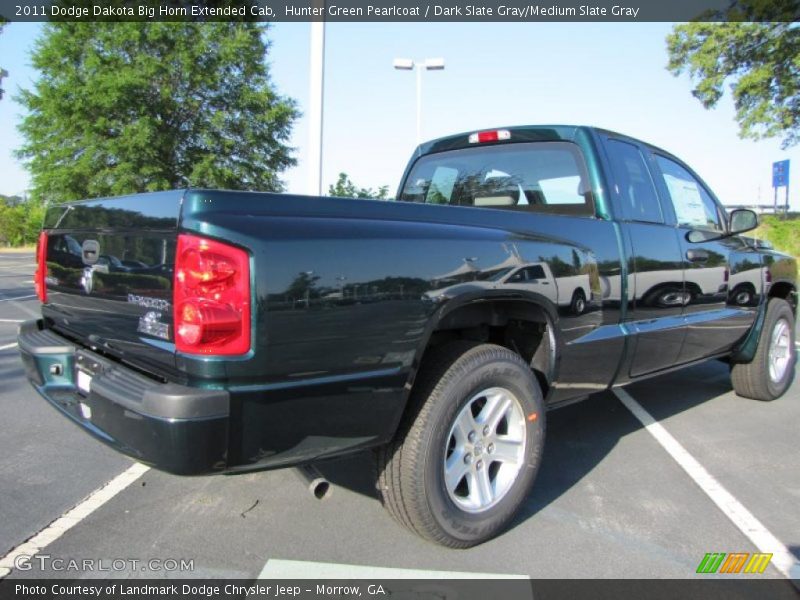 Hunter Green Pearlcoat / Dark Slate Gray/Medium Slate Gray 2011 Dodge Dakota Big Horn Extended Cab